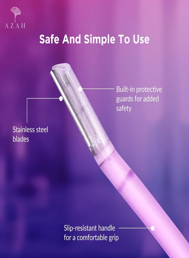 Azah Dermaplaning Face Razor for Woman [Pack of 3] | Smooth Face Razor | Instant & Painless Facial Razors for Women Facial Hair | Perfect for Eyebrows, Upper Lip & Chin | Ideal for All skin Types - Image 5